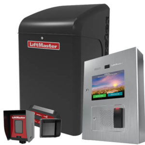 Liftmaster access control items, such as a card scanner, a photo eye and an operator