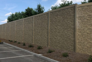 Substation fence for extra security and to block excess sound