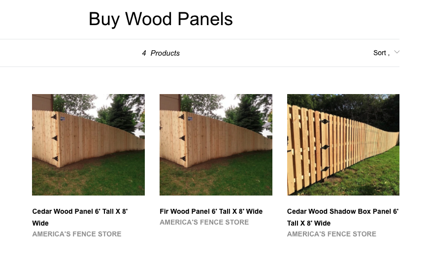 Premade fence panels from America's Fence Store.