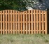 The American Fence Company - Wood Fencing, 1015 6' overscallop board on board stained
