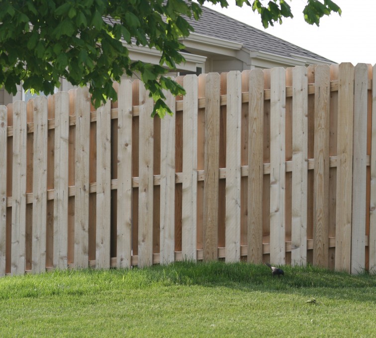 The American Fence Company - Wood Fencing, 1016 Board on board