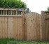 The American Fence Company - Wood Fencing, 1065 Custom Solid with Accent Top Gate