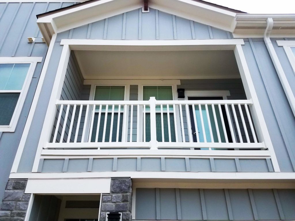 White Vinyl Apartment Patio ailing