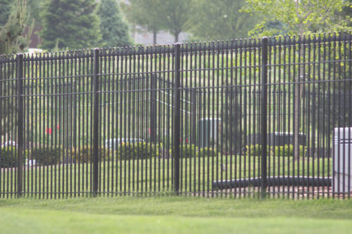 6-8 foot tall ornamental black iron fence 