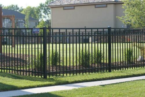 6 - 8 foot tall black custom ornamental fence