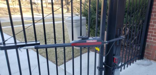 black residential automated gate