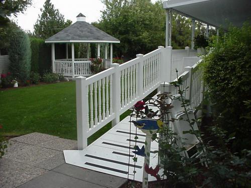 Fenced in gazebo - white 4-6 foot tall fence