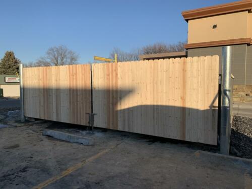 6 -8 foot manual wooden gate enclosure