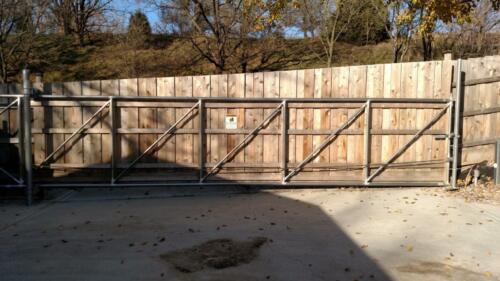 6 foot reinforced wooden fence and fence gate